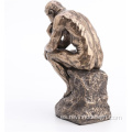 Rodin, el pensador, la estatua de resina fundida de bronce de bronce
